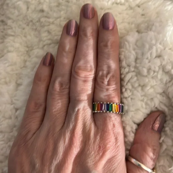 Multi Color Stone Ring - Picture 2 of 6